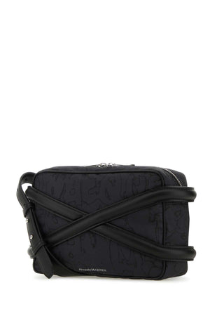 ALEXANDER MCQUEEN Mini Black Nylon Crossbody Harness Handbag