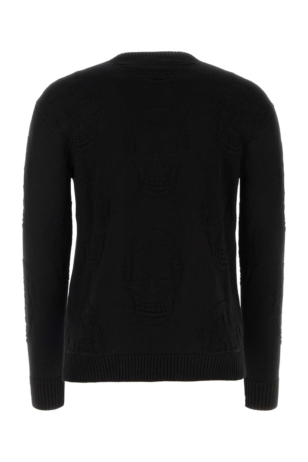 ALEXANDER MCQUEEN Classic Black Cotton Sweater for Men