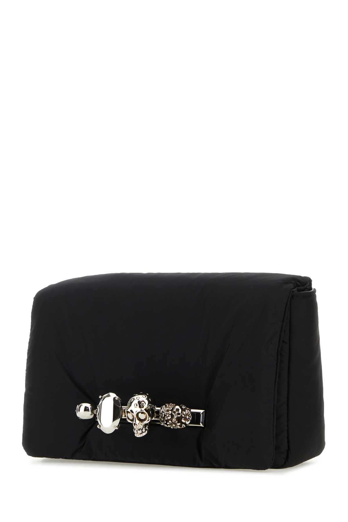 ALEXANDER MCQUEEN Mini Black Nylon Knuckle Belt Handbag