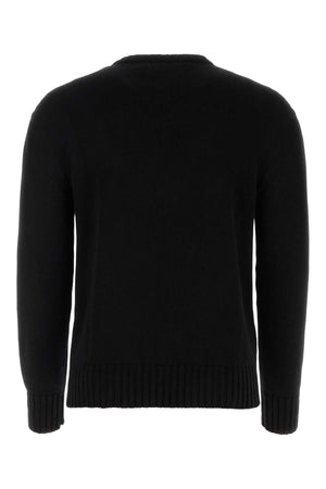 ALEXANDER MCQUEEN Classic Black Cotton Knit Sweater for Men