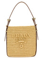 PRADA Mini Raffia Bucket Handbag