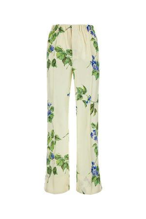 PRADA Floral Printed Twill Pant for Women