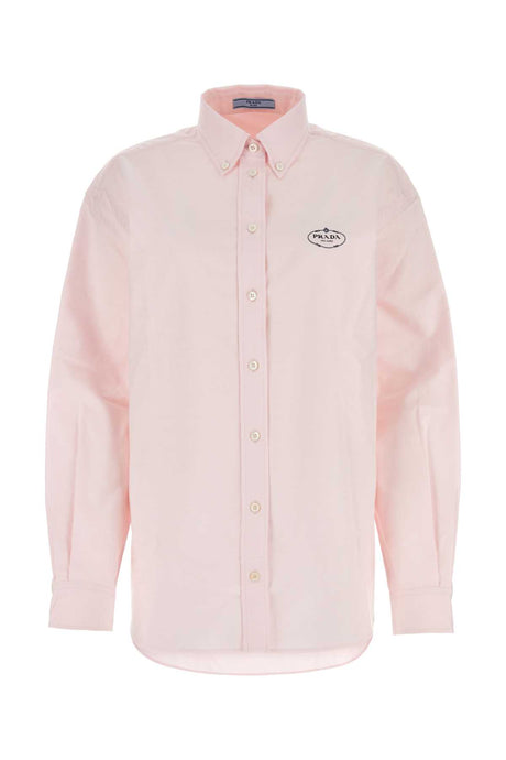 PRADA Light Pink Oversized Oxford Shirt for Women