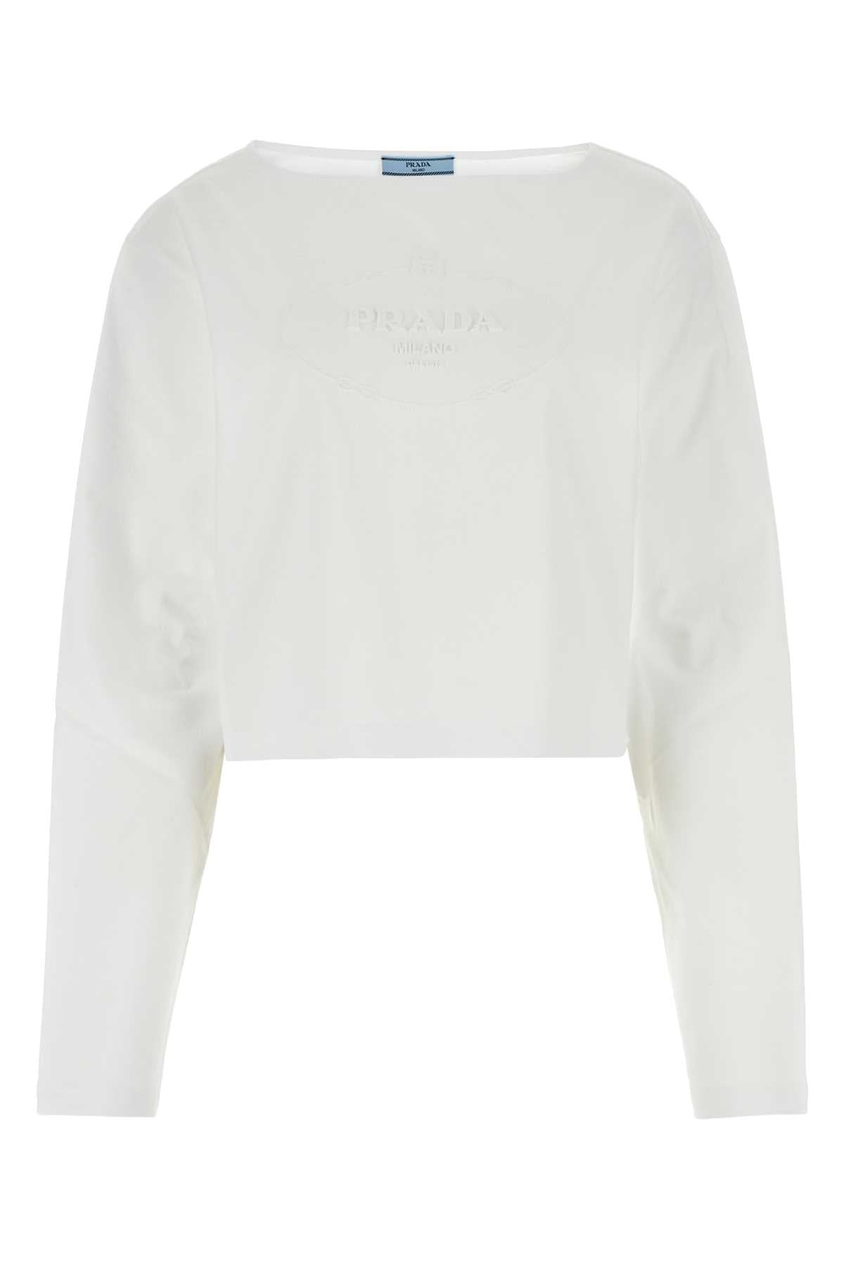 PRADA Elegant Cotton T-Shirt for Women - Size L