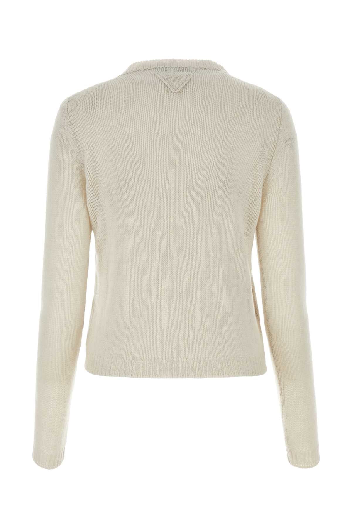 PRADA Chalk Cashmere Sweater