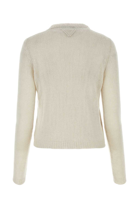 PRADA Chalk Cashmere Sweater