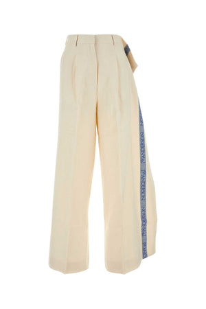 JW ANDERSON Ivory Cotton Blend Wide-Leg Pants