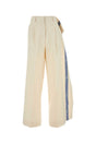 JW ANDERSON Ivory Cotton Blend Wide-Leg Pants