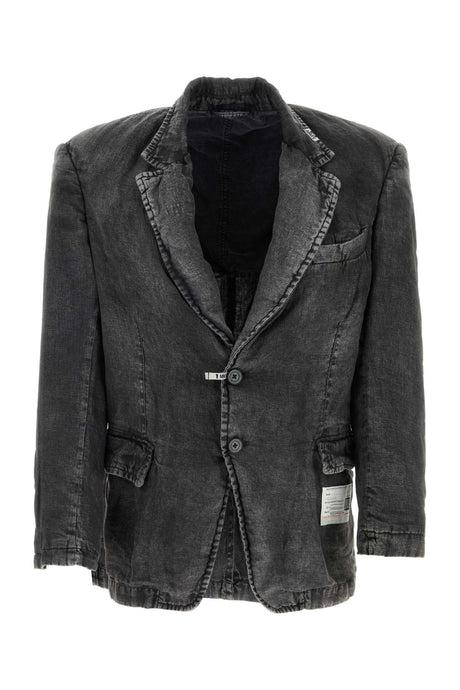 MIHARAYASUHIRO Charcoal Linen Blazer for Men