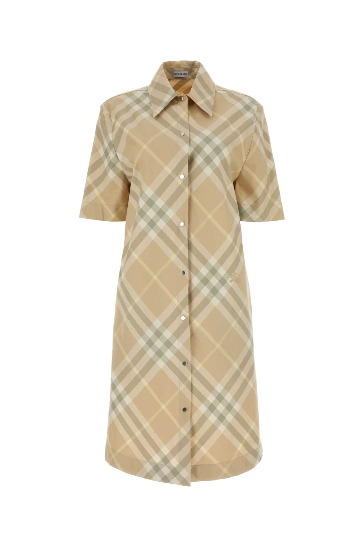 BURBERRY Embroidered Cotton Mini Shirt Dress for Women