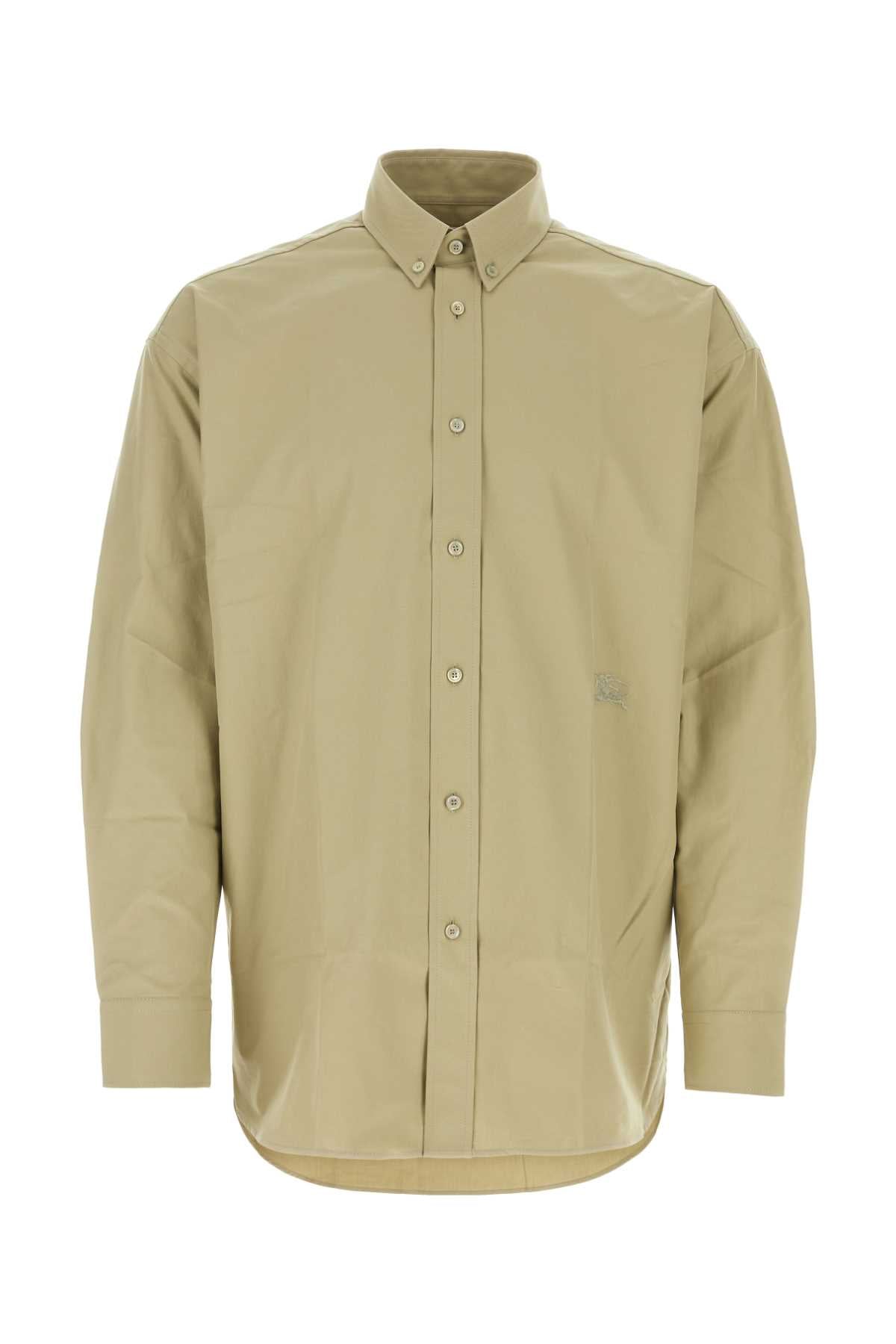 BURBERRY Premium Army Green Oxford Shirt for Men