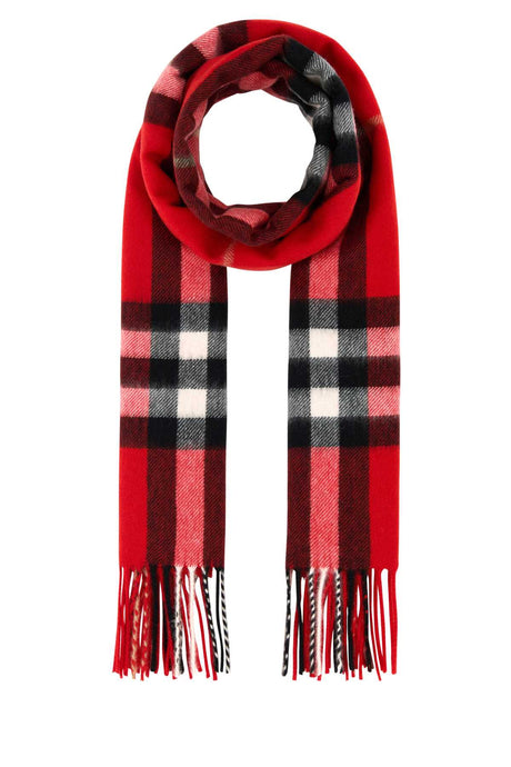 BURBERRY Embroidered Cashmere Scarf - 168 cm x 30 cm