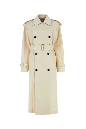 BURBERRY Ivory Gabardine Trench Jacket for Women