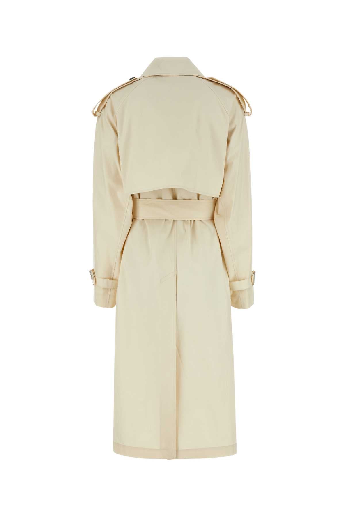 BURBERRY Ivory Gabardine Trench Jacket for Women