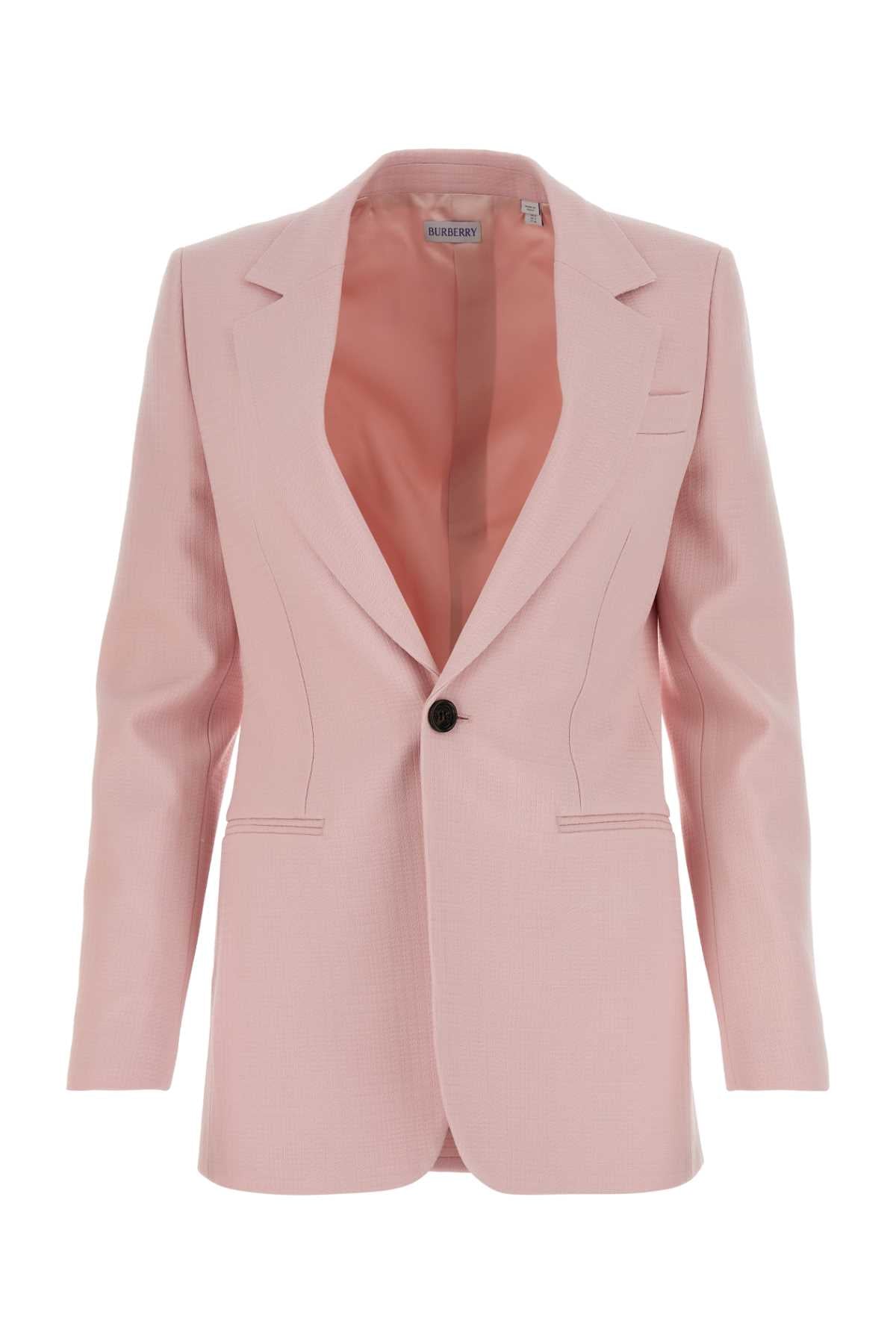 BURBERRY Chic Pink Wool Blazer for Women