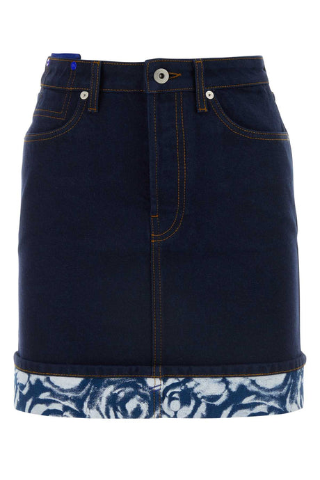 BURBERRY Chic Dark Blue Denim Mini Skirt for Women