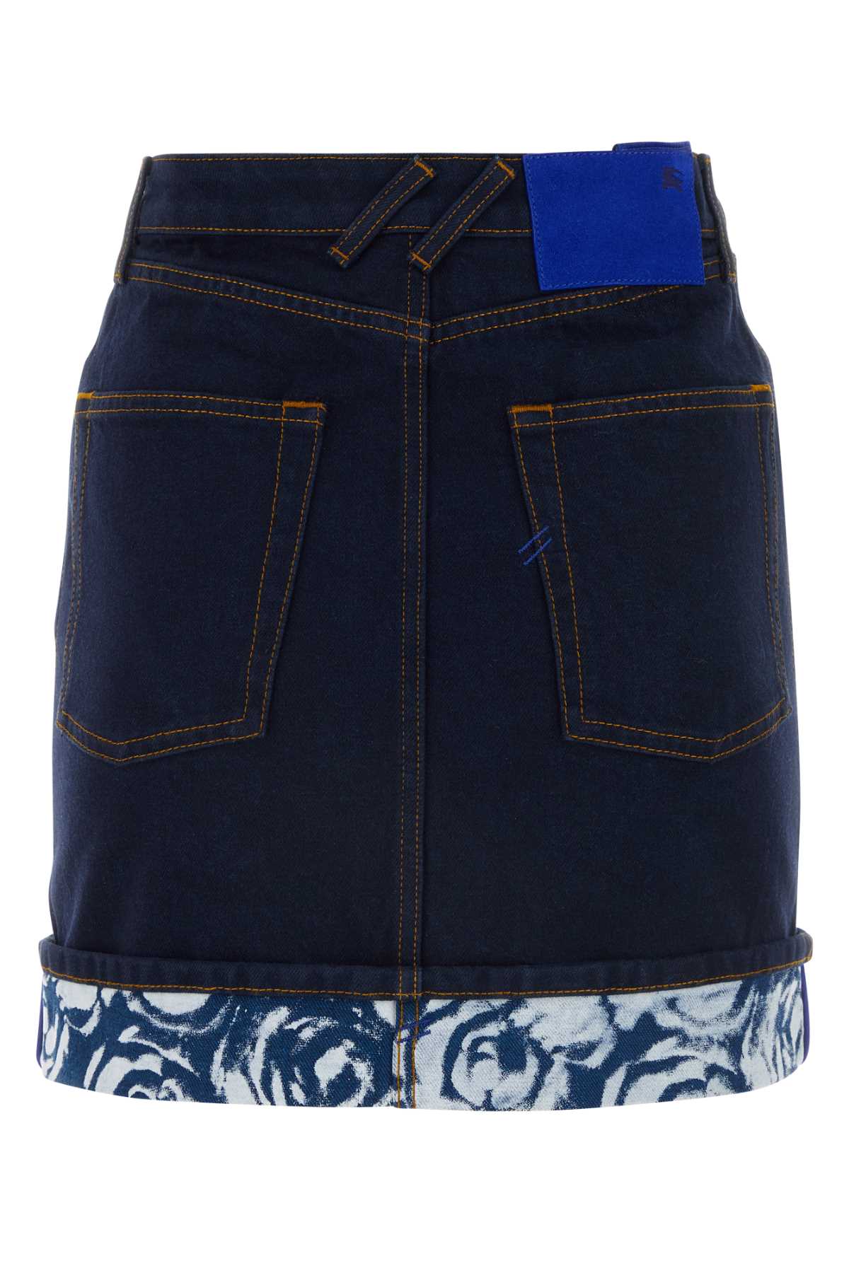 BURBERRY Chic Dark Blue Denim Mini Skirt for Women