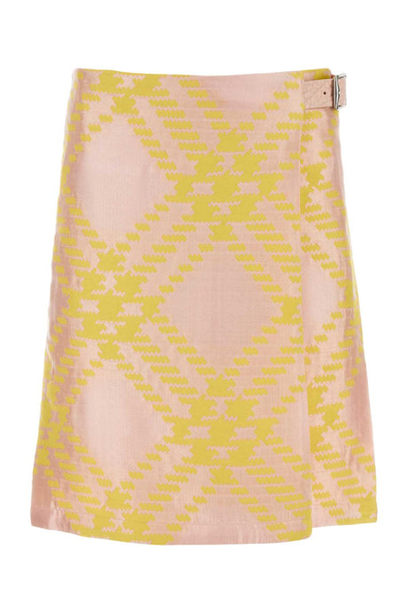 BURBERRY Embroidered Cotton Blend Mini Skirt