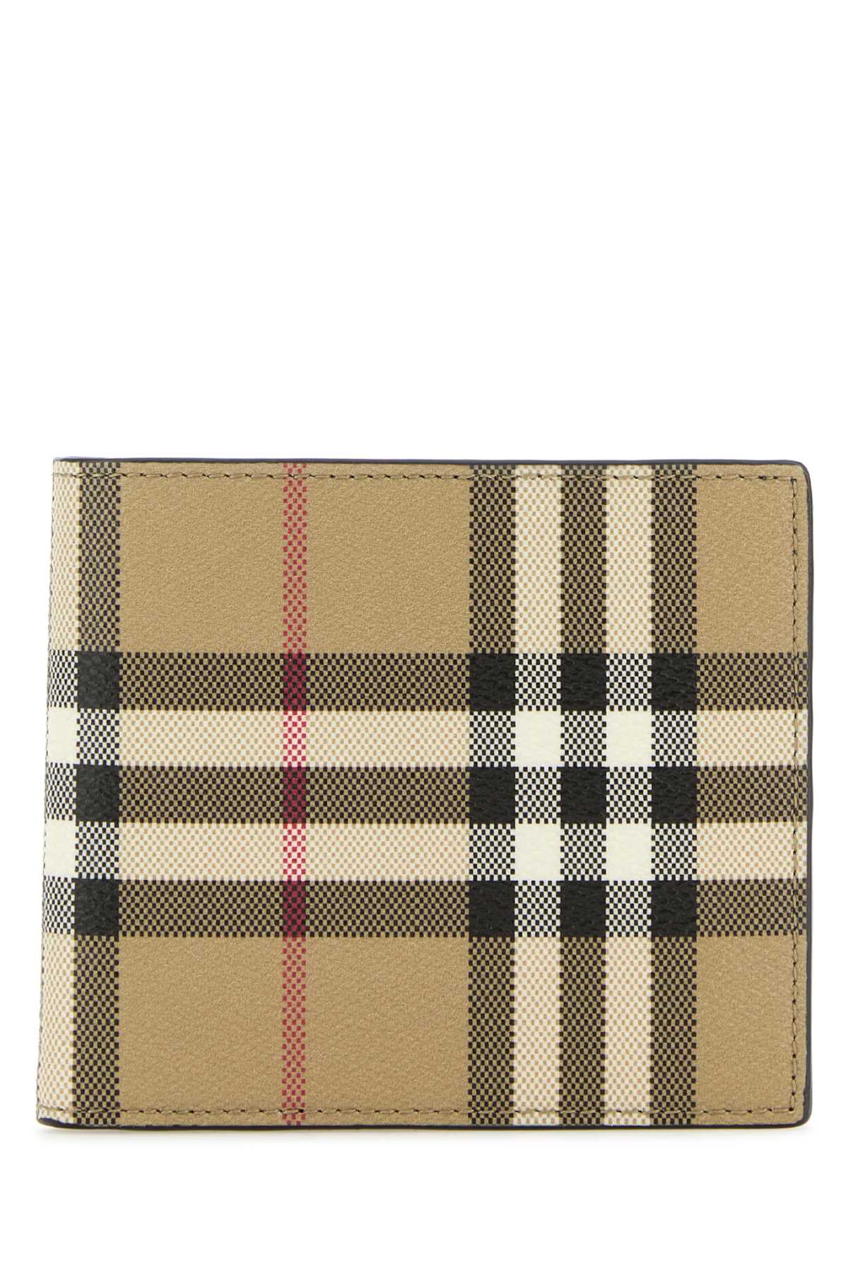 BURBERRY Printed Canvas Wallet - Compact Design (12cm x 9.5cm x 2cm)