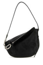 BURBERRY Mini Black Leather Knight Crossbody Handbag