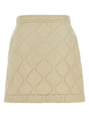 BURBERRY Chic Sand Nylon Mini Skirt for Women