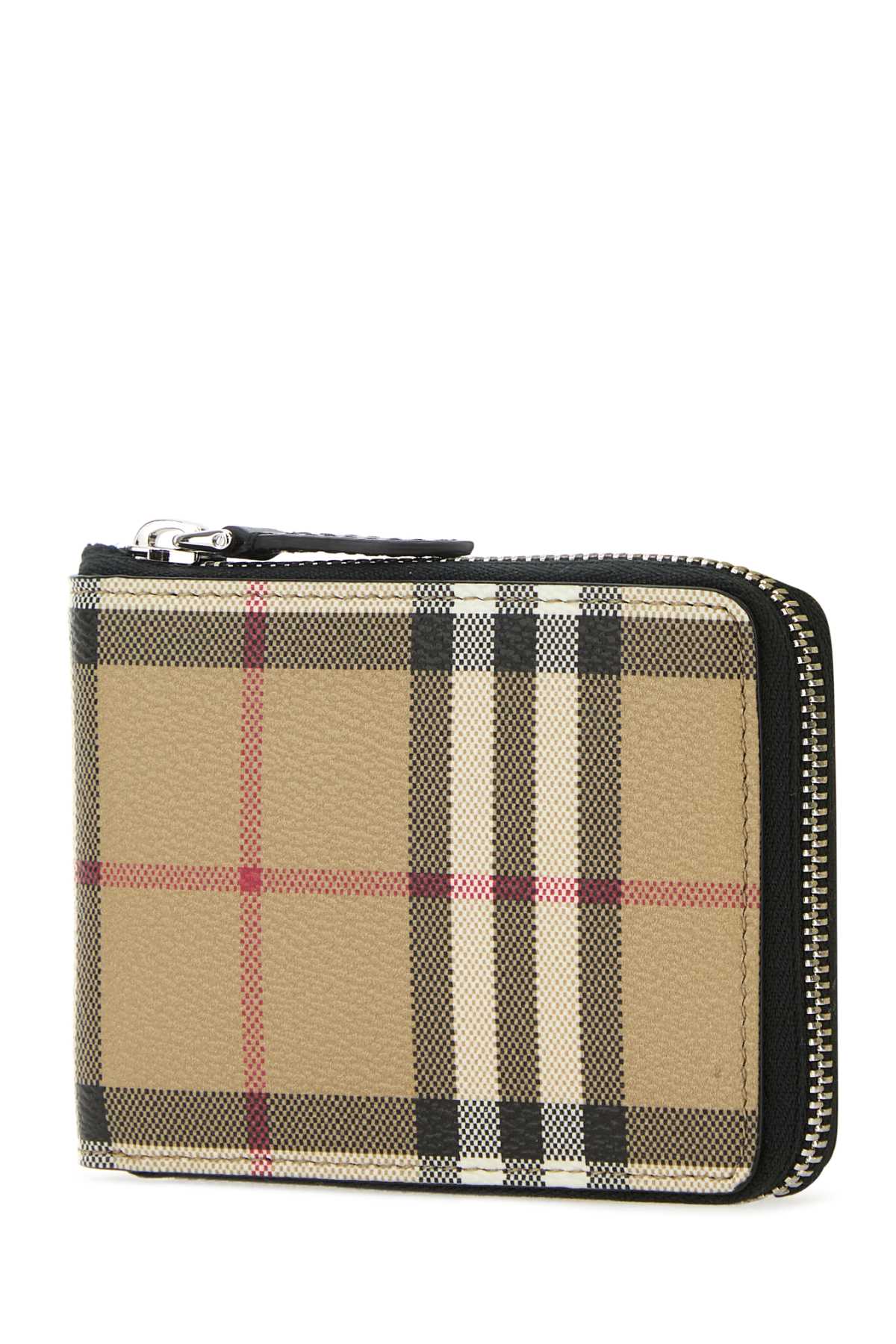 BURBERRY Printed Canvas Wallet - 12 cm x 8.5 cm x 2 cm