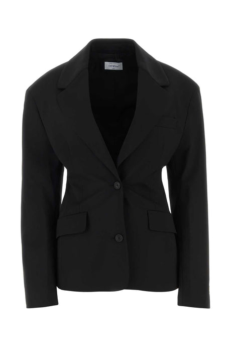 OFF WHITE Stretch Wool Blazer for Women