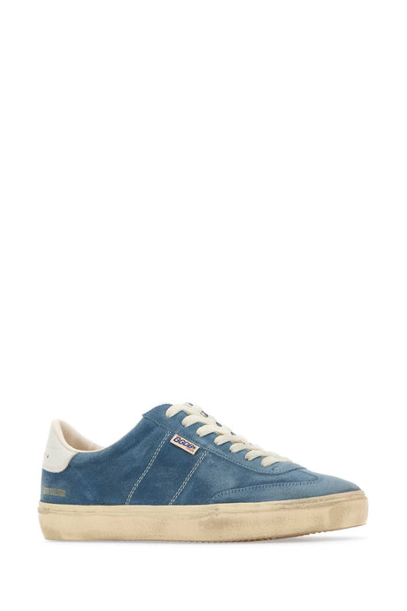 GOLDEN GOOSE DELUXE BRAND Light Blue Suede Soul Star Sneakers for Men