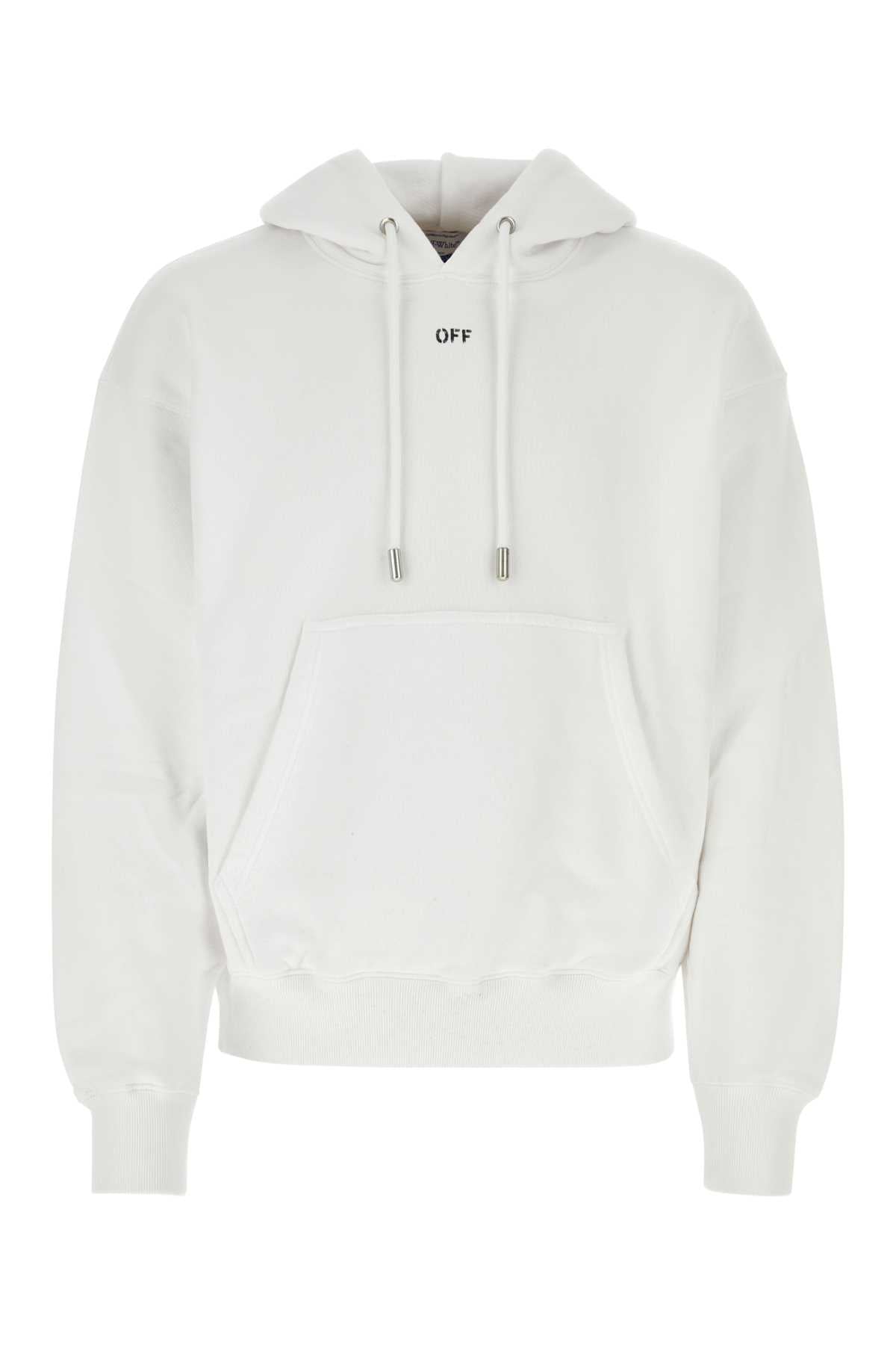 OFF WHITE Classic White Cotton Sweatshirt for Men