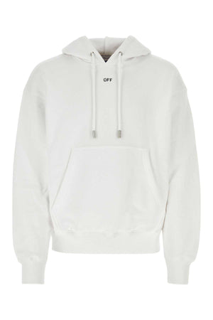 OFF WHITE Classic White Cotton Sweatshirt for Men