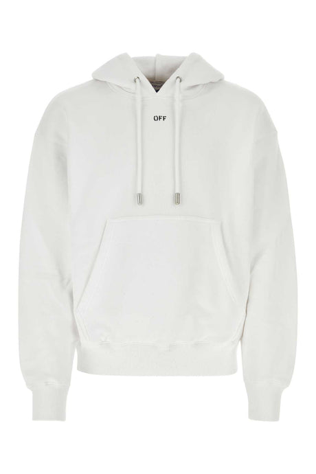 OFF WHITE Classic White Cotton Sweatshirt for Men