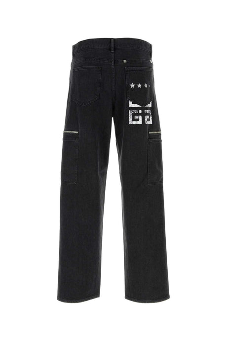 GIVENCHY Stretch Denim Cargo Jeans for Men