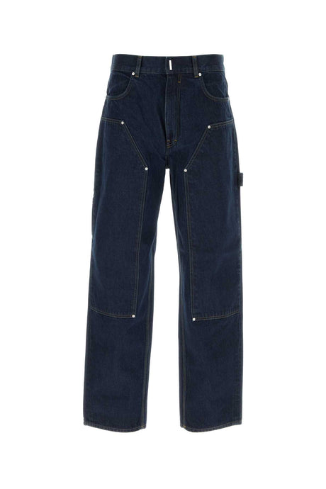 GIVENCHY Cargo Denim Carpenter Jeans - Dark Blue