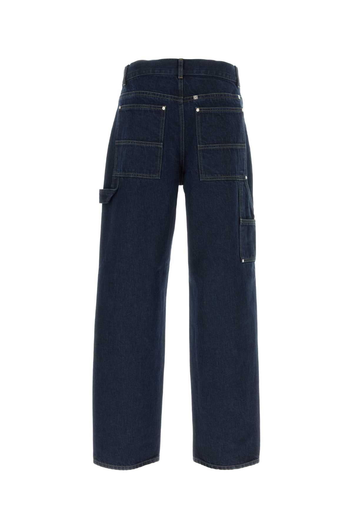 GIVENCHY Cargo Denim Carpenter Jeans - Dark Blue