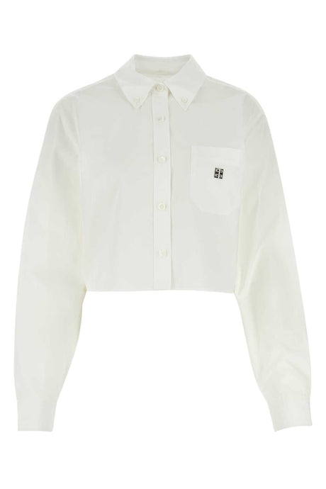 GIVENCHY Classic White Poplin Shirt - Women's Fashion Essential