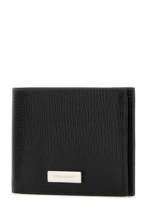 SALVATORE FERRAGAMO Black Leather Mini Wallet