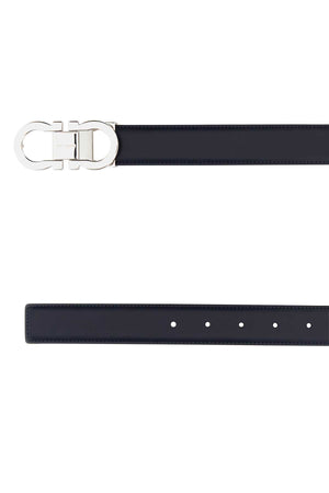 SALVATORE FERRAGAMO Reversible Leather Belt - Height: 3.5 cm