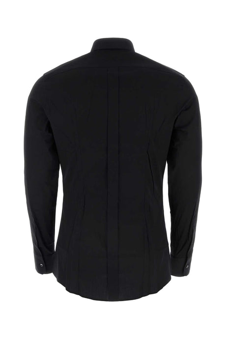 DOLCE & GABBANA Black Stretch Poplin Shirt Size Option Available