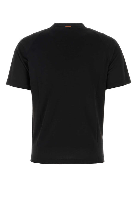 ZEGNA Classic Black Wool T-Shirt for Men