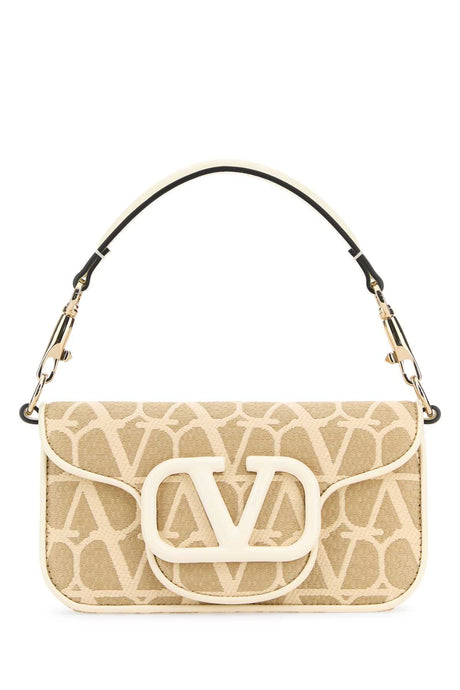 VALENTINO GARAVANI Mini Toile Iconographe & Leather Handbag