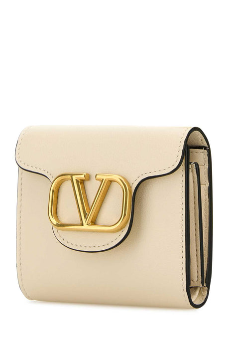 VALENTINO GARAVANI Mini Ivory Leather Wallet