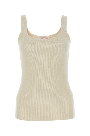 VALENTINO GARAVANI Silk Tank Top for Women - Elegant Beige