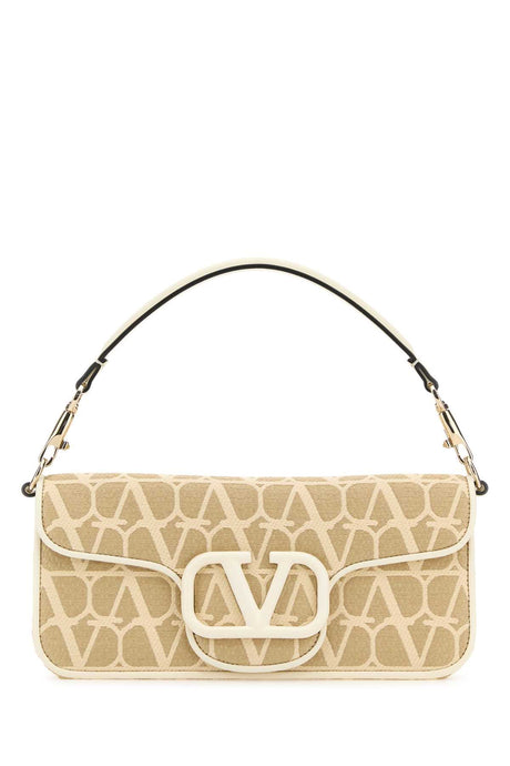 VALENTINO GARAVANI Mini Toile Iconographe and Leather Handbag