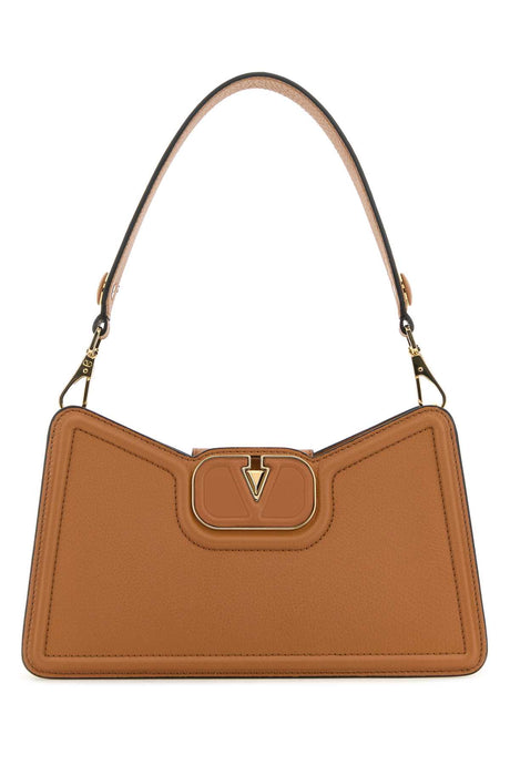 VALENTINO GARAVANI Mini Camel Leather VLogo Shoulder Handbag