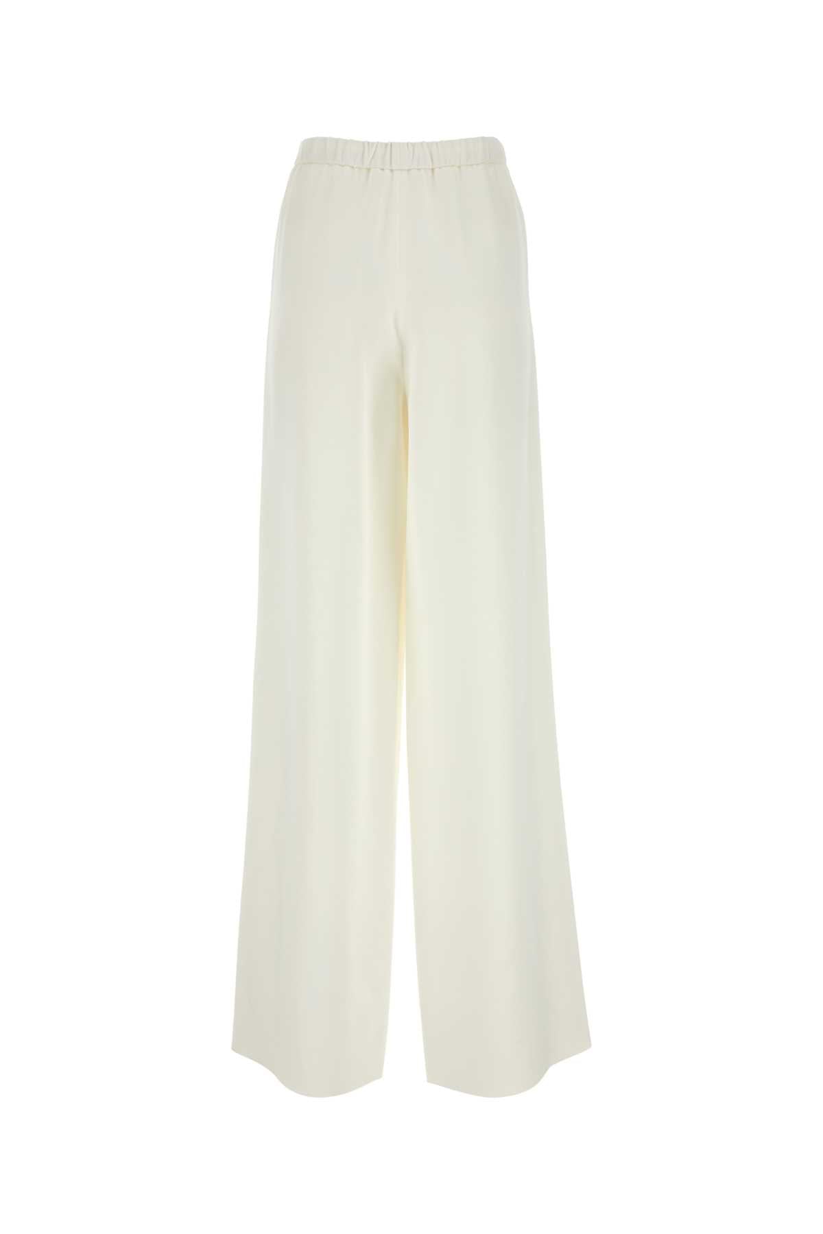 VALENTINO GARAVANI Ivory Cady Couture Wide-Leg Pant