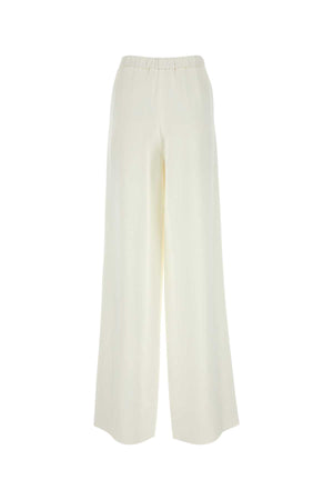 VALENTINO GARAVANI Ivory Cady Couture Wide-Leg Pant