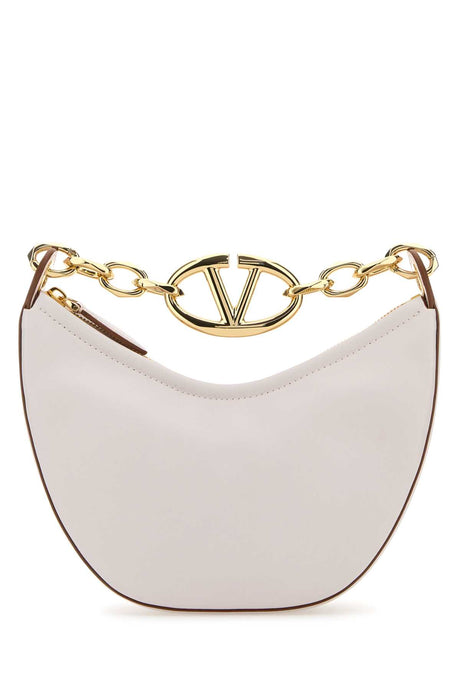 VALENTINO GARAVANI Ivory Leather Mini Hobo Handbag - Moon Design