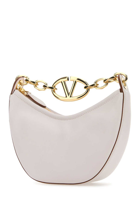 VALENTINO GARAVANI Ivory Leather Mini Hobo Handbag - Moon Design