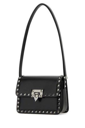 VALENTINO GARAVANI Mini Black Leather Rockstud23 Shoulder Handbag