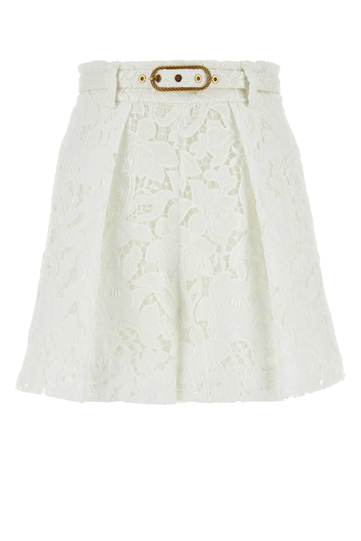 ZIMMERMANN Luxe Lace Mini Shorts